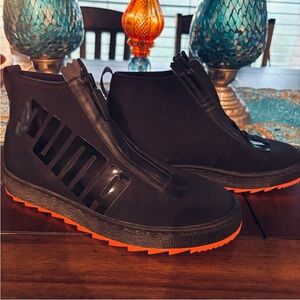PUMA Black Chelsea Sneaker Boots with a Lug Sole